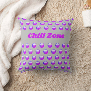 Coussin Zone Détente Violet À Pois Géométrique Adolescent