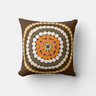Coussin Zones Brown Et Oranges,