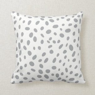 Coussin Zones dalmatiennes argentées
