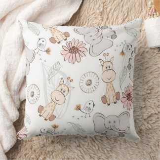 Coussin Zoo Amis Jetez l'oreiller 20" x 20"