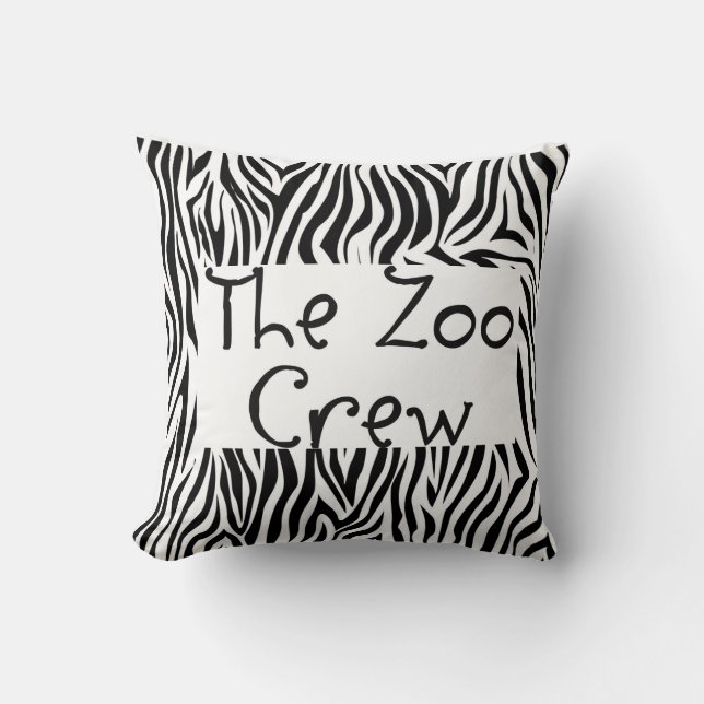 Coussin Zoo Crew Zebra Print Design Jeu d'oreiller (Recto)