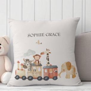 Coussin Zoo Safari Nursery Animaux bébé