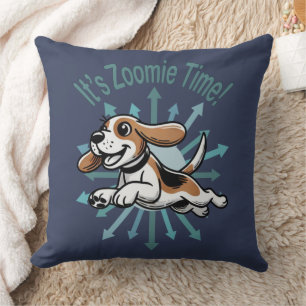 Coussin Zoomie Time Beagle