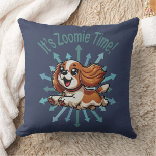 Coussin Zoomie Time Cavalier Spaniel