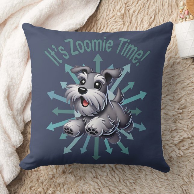 Coussin Zoomie Time Miniature Schnauzer (Couverture)
