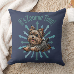 Coussin Zoomie Time Yorkshire Terrier