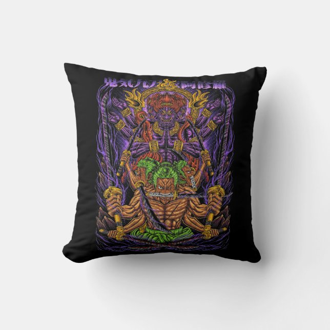 Coussin Zoro Three Swords Samurai (Recto)