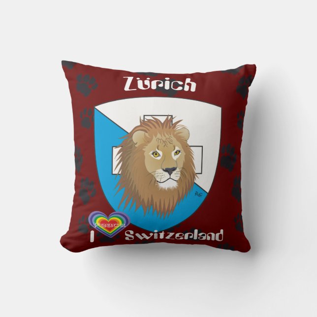 Coussin Zürich Schweiz Switzerland Kissen (Recto)
