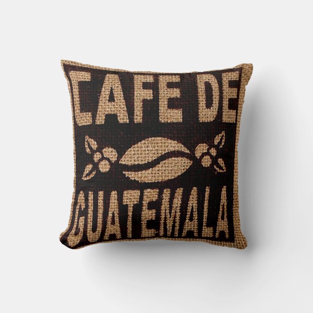 COUSSINS AMOUREUX DU CAFÉ, SAC DE CAFÉ BURLAP (Recto)