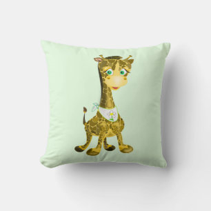 Coussins avec une girafe mignonne