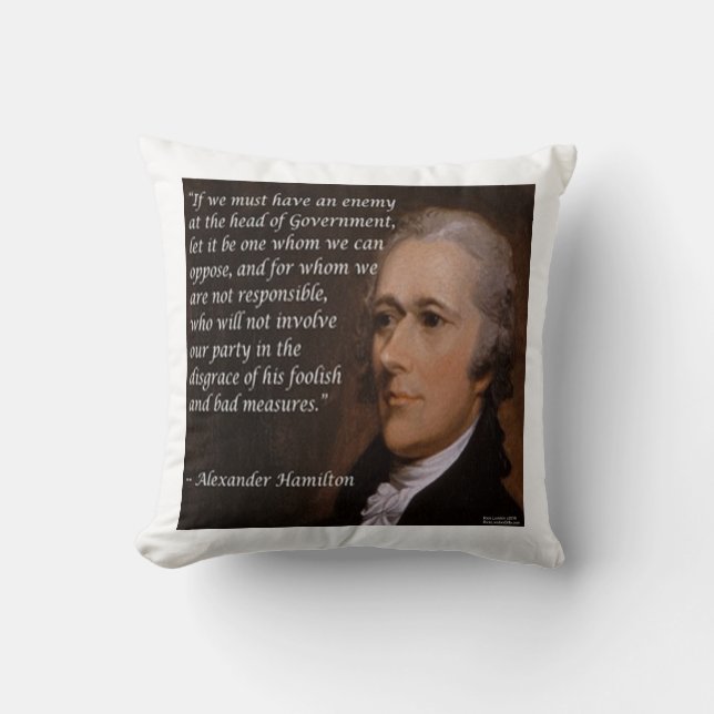 Coussins "Chef de l'ennemi" Alexander Hamilton (Recto)