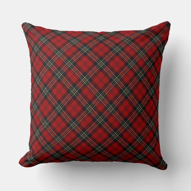 Coussins - Clan Macpherson Tartan Rouge (Recto)