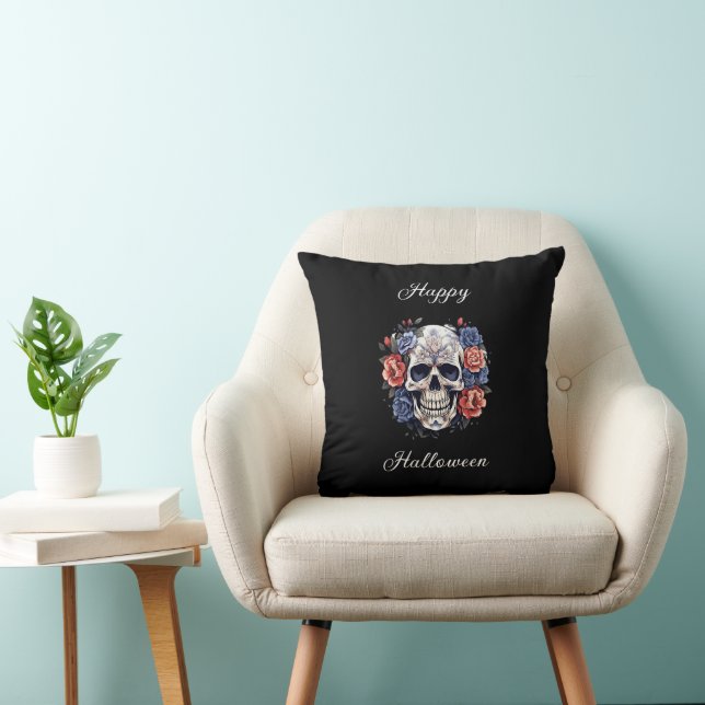 💀 Coussins de conception du crâne ☠️ (Chaise)