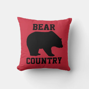 COUSSINS DE DECORATION CHALET OURS BRUN