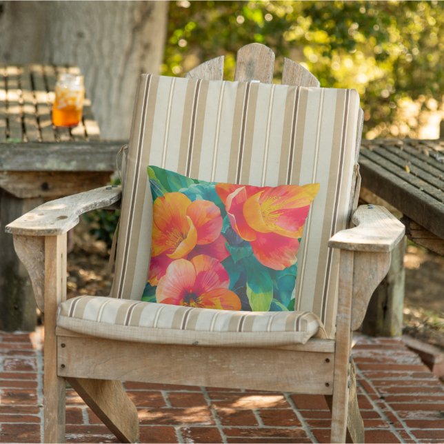 Coussins de jardin d'hibiscus d'été (Chaise)