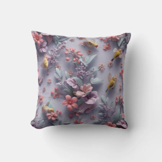 Coussins de jet enchantés pour jardin printanier