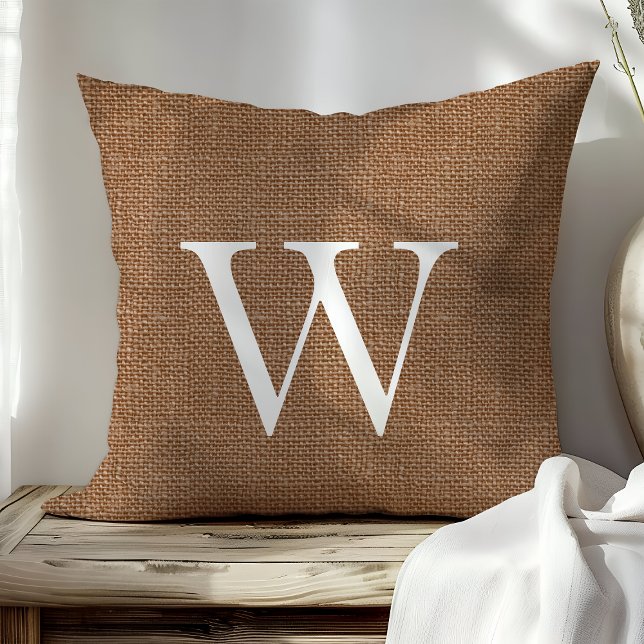 Coussins de jet personnalisés avec monogramme en t (Créateur téléchargé)