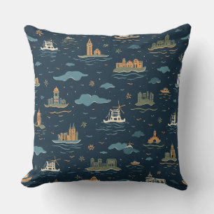 Coussins de jet vintage design de voyage