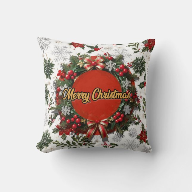 Coussins de Noël avec flocons de neige (Recto)