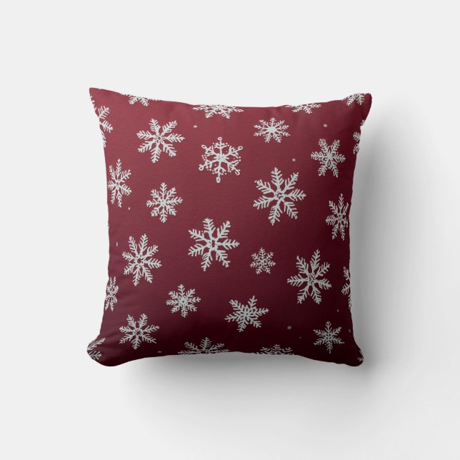 Coussins de Noël avec flocons de neige (Recto)