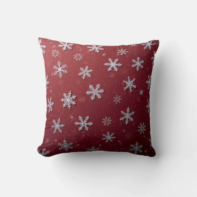 Coussins de Noël avec flocons de neige (Recto)