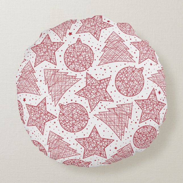 Coussins de Noël rouge et blanc (Dos)