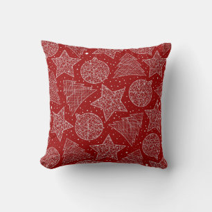 Coussins de Noël Rouges et Blancs