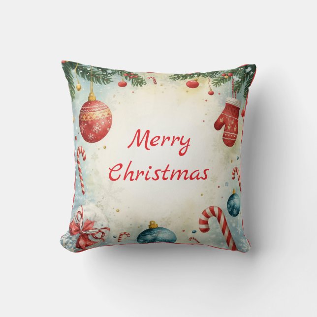 Coussins de Noël traditionnels personnalisés (Recto)