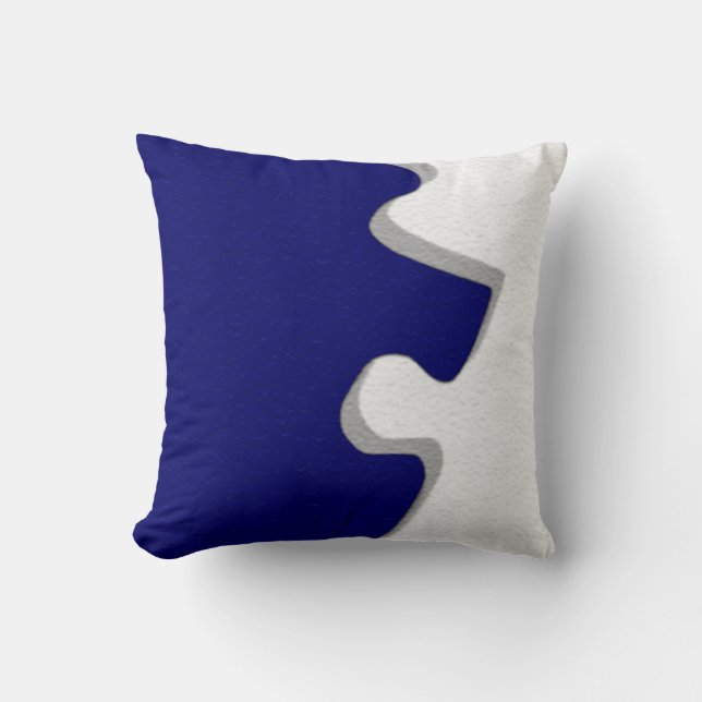 Coussins de pièce de puzzle bleu foncé (Recto)