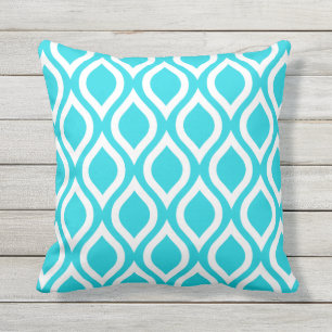 Coussins de plein air Aqua Blue - Motif Trellis