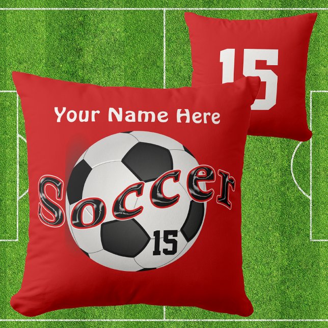 Coussins de soccer personnalisés avec NOM et NUMBE (Créateur téléchargé)
