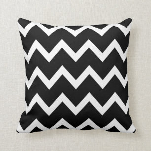 Coussins de zigzag avec Chevron noir et blanc