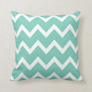 Coussins de zigzag avec la turquoise Chevron