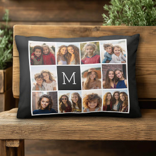 Coussins Décoratifs 11 Photo Instagram Collage personnalisé Monogramme