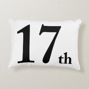 Coussins Décoratifs 17ème Ce nombre est pour des anniversaires ou