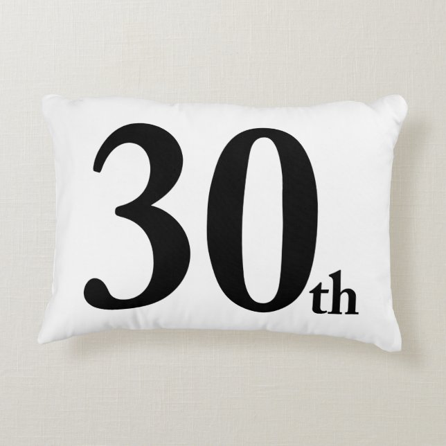 Coussins Décoratifs 30ème Ce nombre est pour des anniversaires ou (Dos)