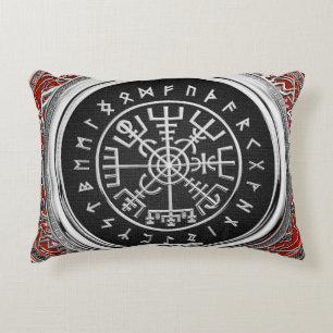 Coussins Décoratifs [510] Vegvisir - Viking Silver Magic Runic Compass