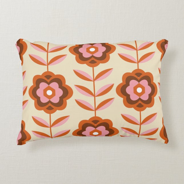Coussins Décoratifs 70's Retro Seamless Pattern. 60s and 70s Aesthetic (Devant)
