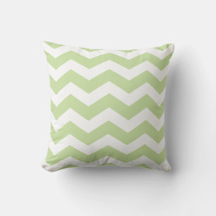 Coussins décoratifs à motif chevron vert