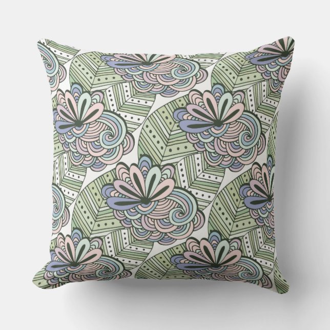 Coussins décoratifs à motif de fleur de lotus (Recto)