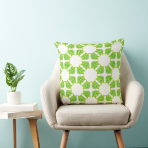 Coussins décoratifs à motif géométrique feuille/fl