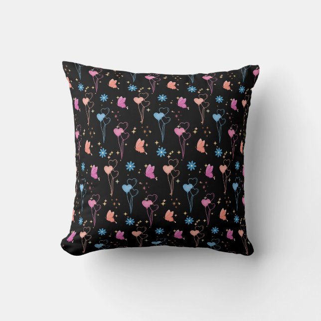 Coussins décoratifs à motif papillon romantique et (Recto)