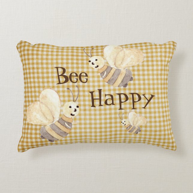 Coussins Décoratifs Abee Happy Country Motif aquarelle (Devant)