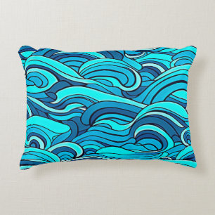 Coussins Décoratifs Abstract Blue Turquoise Ocean Water Waves