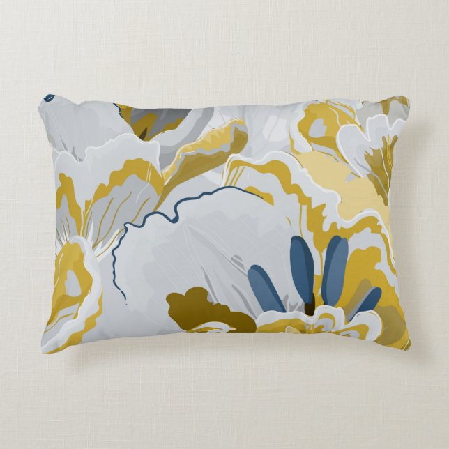 Coussins Décoratifs Abstract seamless pattern. Light grey,  yellow,  g (Devant)