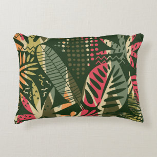 Coussins Décoratifs Abstrait motif sans faille avec des feuilles tropi