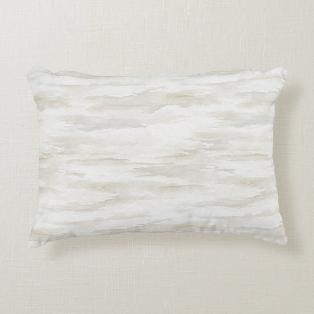 Coussins Décoratifs Abstrait rayures blanches crème (Devant)