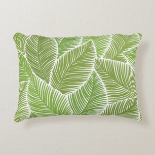 Coussins Décoratifs Abstrait vert fleuri, arrière - plan sans soudure.