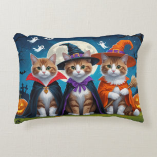 Coussins Décoratifs Abyssinian Chats Citrouille Halloween Funny