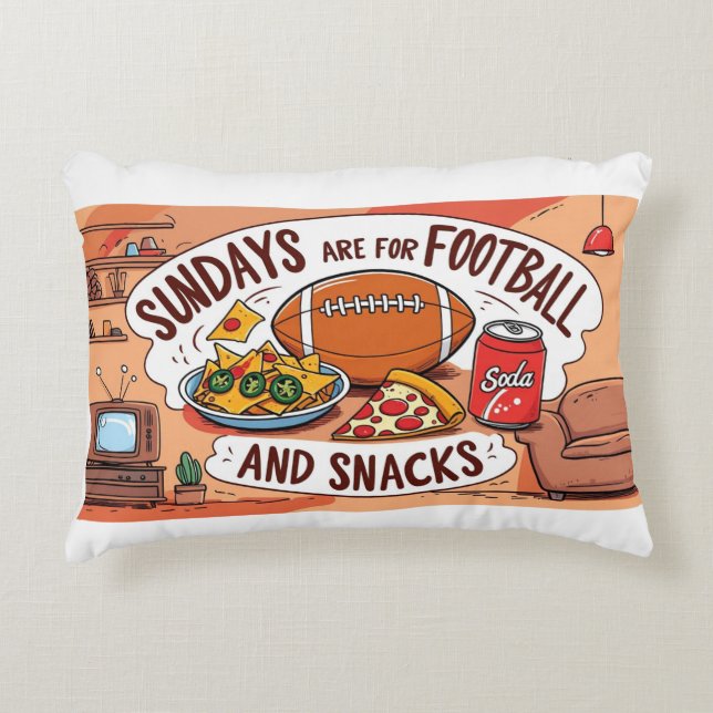 Coussins Décoratifs Accent Coussin- Football (Devant)